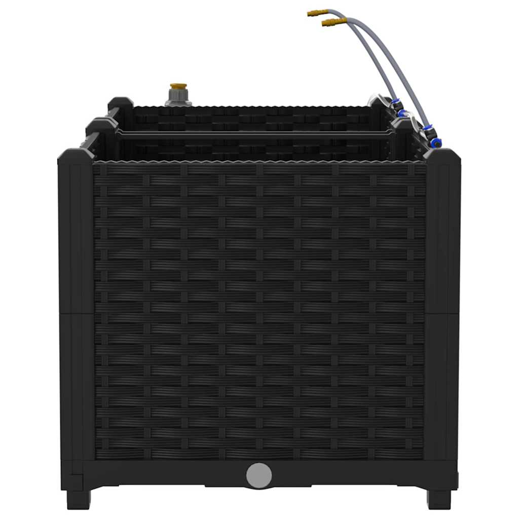 Garden Planter 2 pcs Black 80 x 40 x 37.5 cm PP