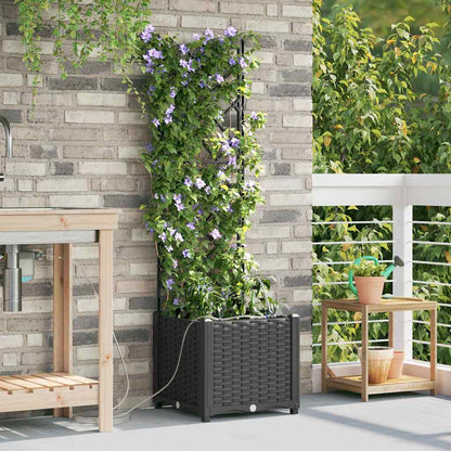Garden Planter Black 40 x 40 x 142 cm PP