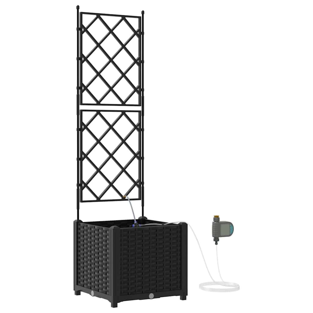 Garden Planter Black 40 x 40 x 142 cm PP