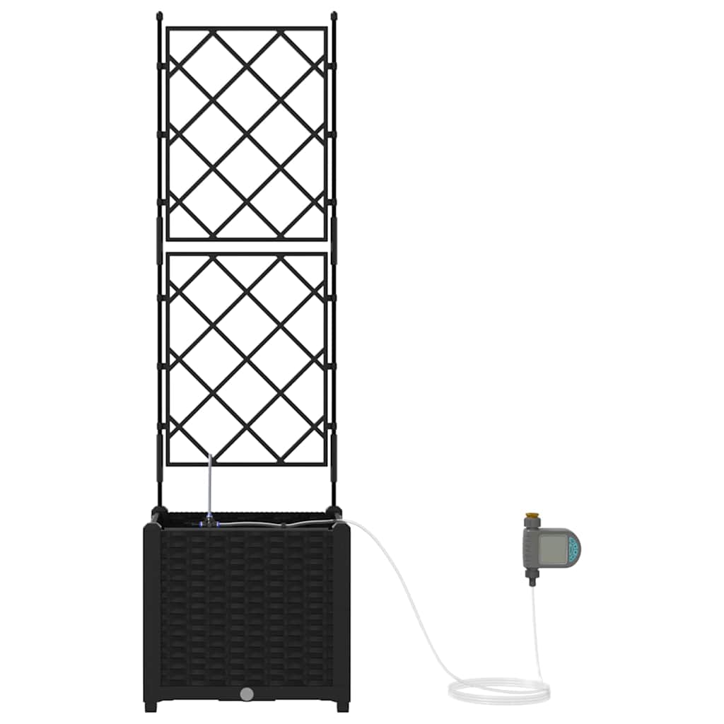 Garden Planter Black 40 x 40 x 142 cm PP