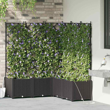 Garden Planter 5 pcs Black 120 x 120 x 142 cm PP