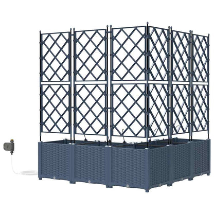 Garden Planter Grey 40 x 40 x 125.5 cm PP