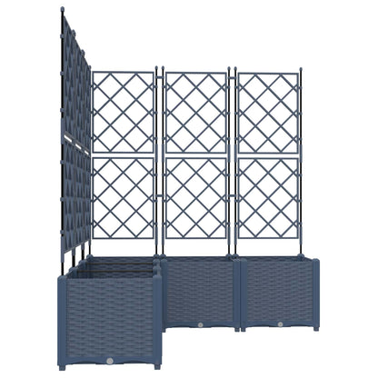 Garden Planter 5 pcs Grey 120 x 120 x 143 cm PP