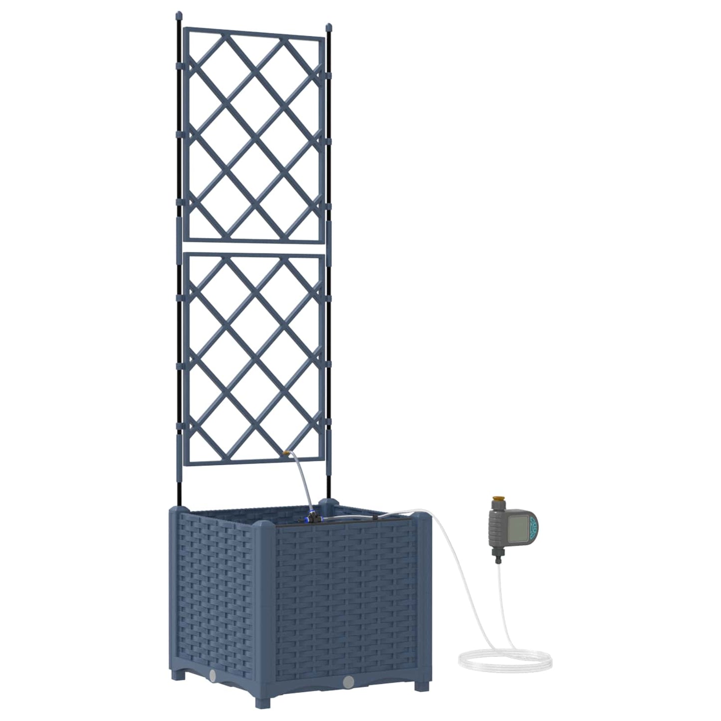 Garden Planter Grey 40 x 40 x 142 cm PP