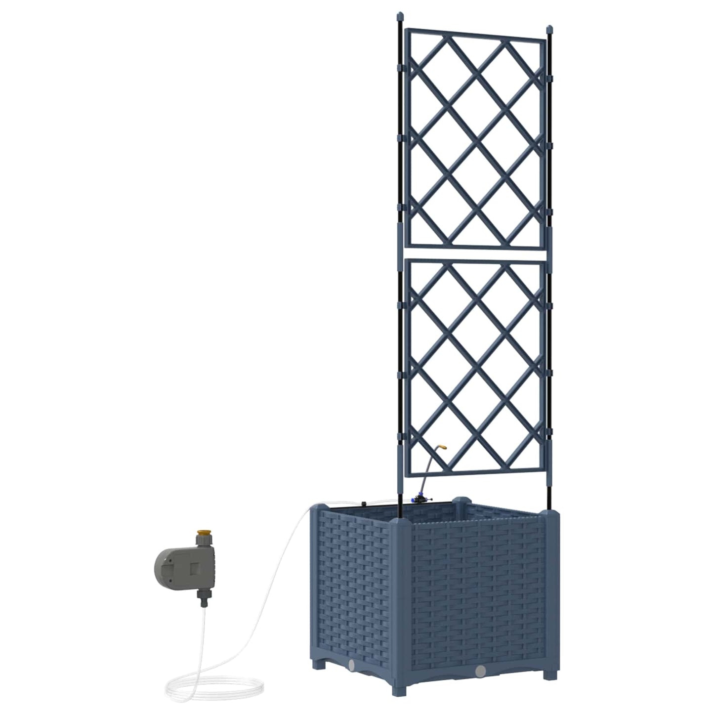 Garden Planter Grey 40 x 40 x 142 cm PP