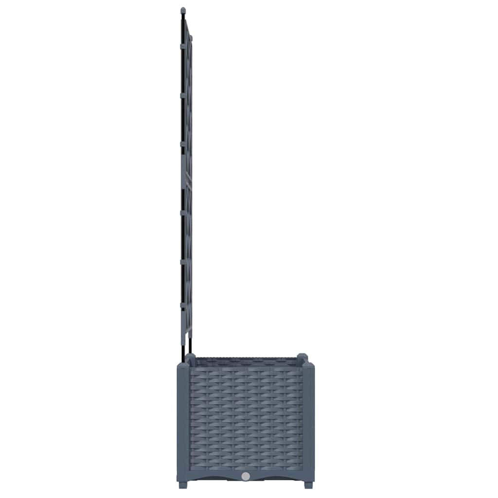 Garden Planter LiGht Grey 40 x 40 x 143 cm PP