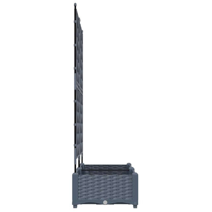Garden Planter 2 pcs LiGht Grey 80 x 40 x 125.5 cm PP