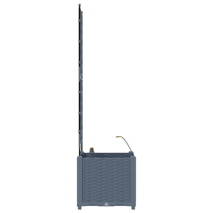 Garden Planter 2 pcs LiGht Grey 40 x 40 x 142 cm PP