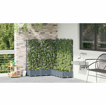 Garden Planter 5 pcs LiGht Grey 120 x 120 x 126 cm PP
