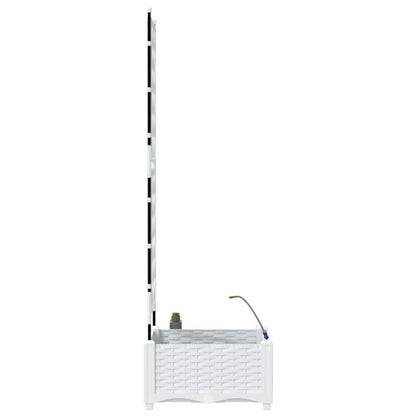 Garden Planter White 40 x 40 x 126 cm PP