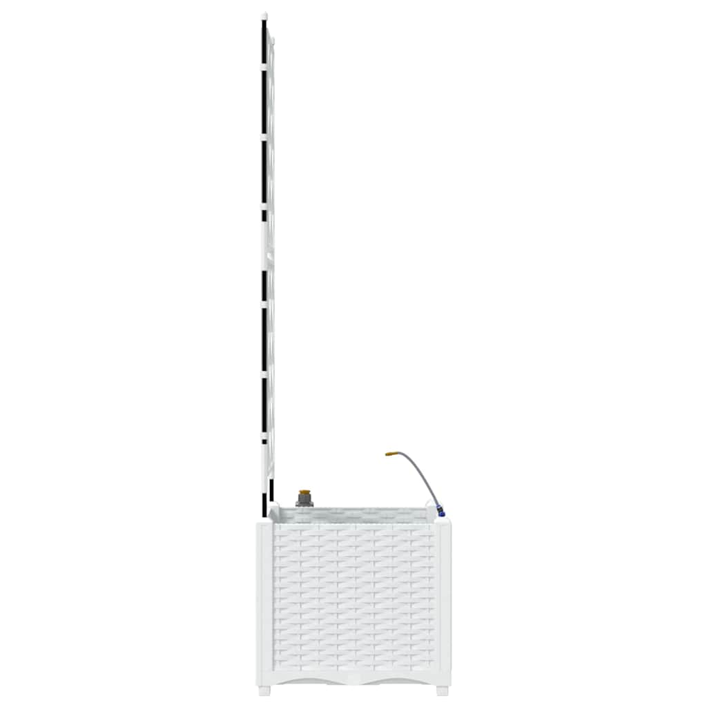 Garden Planter White 40 x 40 x 142 cm PP