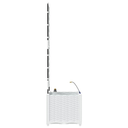 Garden Planter White 40 x 40 x 142 cm PP