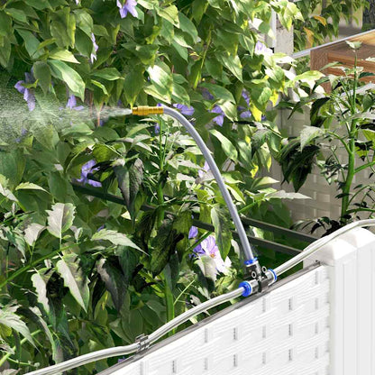 Garden Planter 3 pcs White 80 x 80 x 142 cm PP