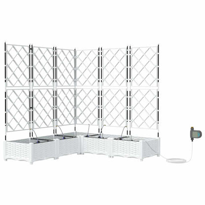 Garden Planter 5 pcs White 120 x 120 x 126 cm PP