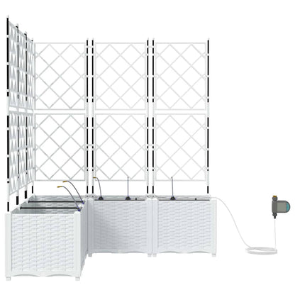 Garden Planter 5 pcs White 120 x 120 x 142 cm PP