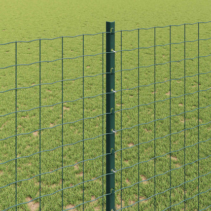 Embedded Fence Post 5 pcs Green 180 cm Powder-Coated Steel