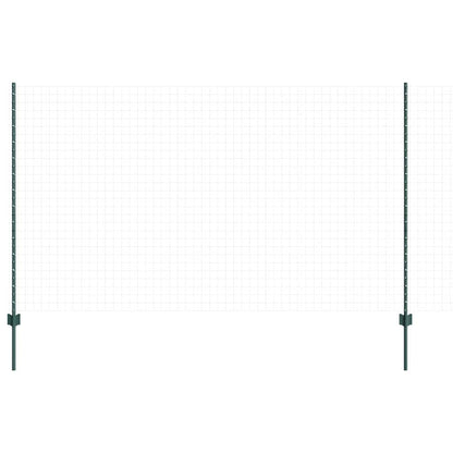 Embedded Fence Post 5 pcs Green 180 cm Powder-Coated Steel