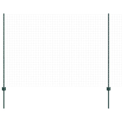 Embedded Fence Post 5 pcs Green 200 cm Powder-Coated Steel
