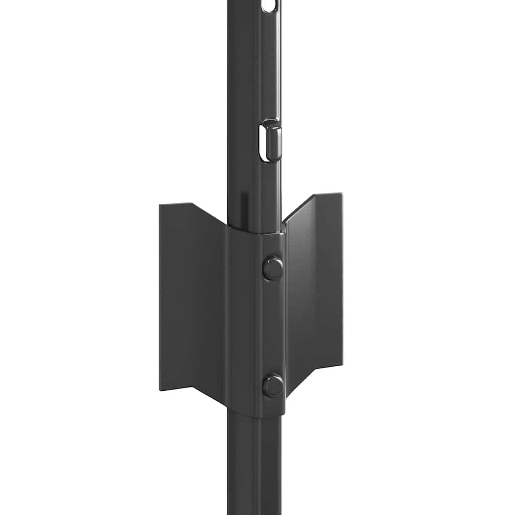 Embedded Fence Post 11 pcs Grey 100 cm Powder-Coated Steel