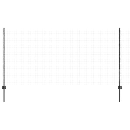 Embedded Fence Post 11 pcs Grey 160 cm Powder-Coated Steel