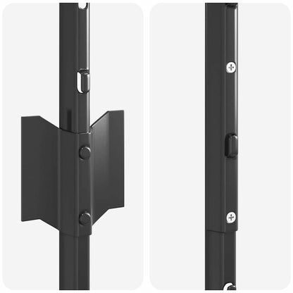 Embedded Fence Post 5 pcs Grey 180 cm Powder-Coated Steel