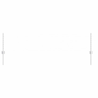 Embedded Fence Post 11 pcs Silver 80 cm Powder-Coated Steel