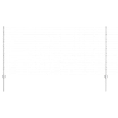 Embedded Fence Post 11 pcs Silver 160 cm Powder-Coated Steel