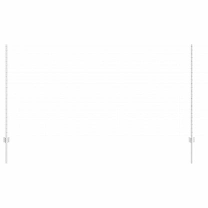 Embedded Fence Post 11 pcs Silver 180 cm Powder-Coated Steel