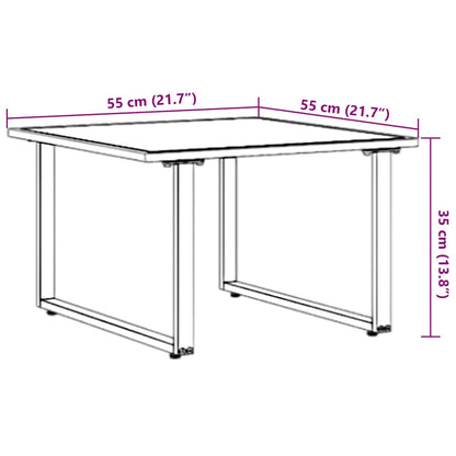 Coffee Table Black and Brown 55 x 55 x 35 cm
