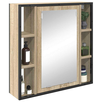 Mirror Cabinet Sonoma Oak 60 x 16 x 60 cm Engineered Wood