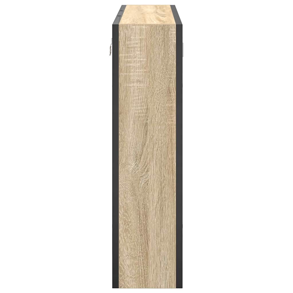 Mirror Cabinet Sonoma Oak 60 x 16 x 60 cm Engineered Wood