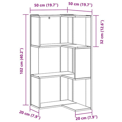 Bookcase Black Oak 50 x 50 x102 cm