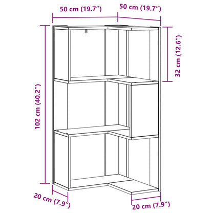 Bookcase Black Oak 50 x 50 x102 cm