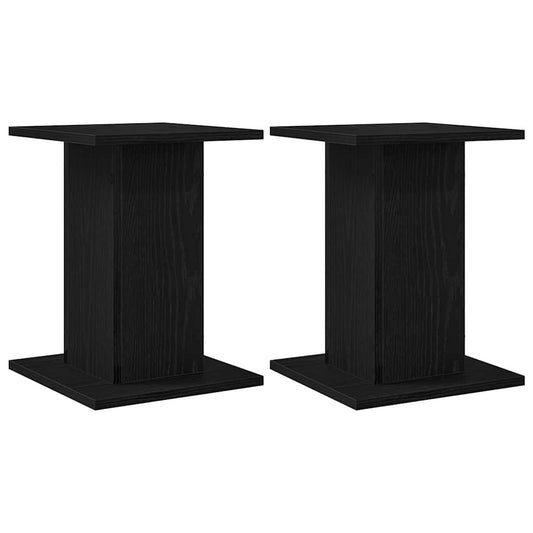 Speaker Stands 2 pcs Black Oak 30 x 30 x 40 cm Engineered Wood