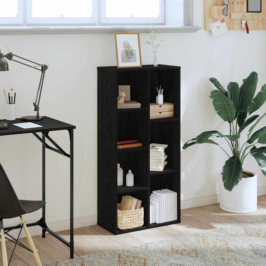 Bookcase 7-Tier 50 x 25 x 102 cm Black Oak