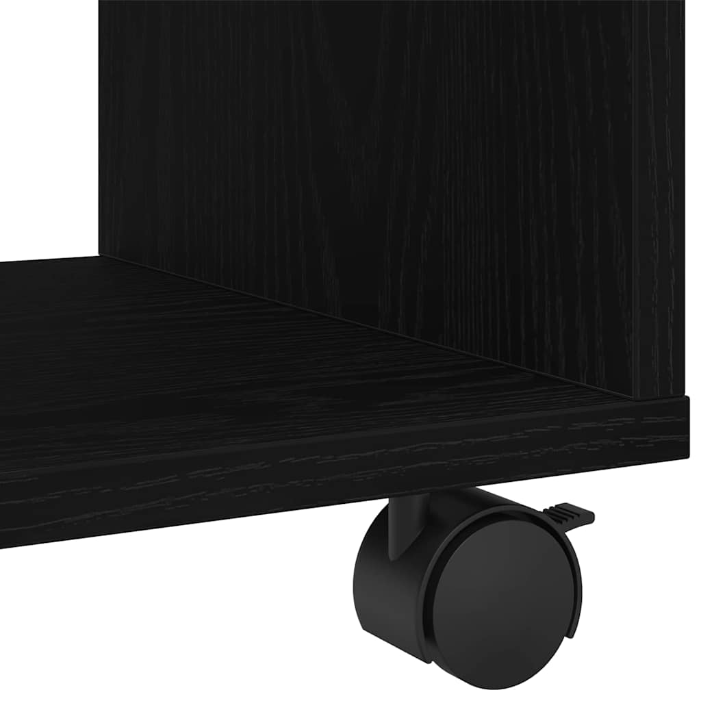 End Table Black Oak 72 x 33 x 42.5 cm Engineered wood