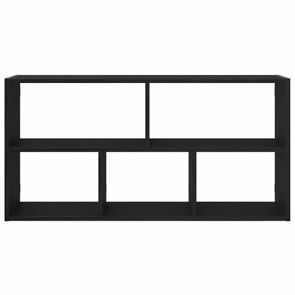 Wall Shelf Black Oak 100x25x50 cm Engineered Wood