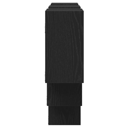 Wall Shelf Black Oak 159x18x66 cm Engineered Wood