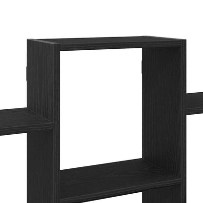 Wall Shelf Black Oak 159x18x66 cm Engineered Wood