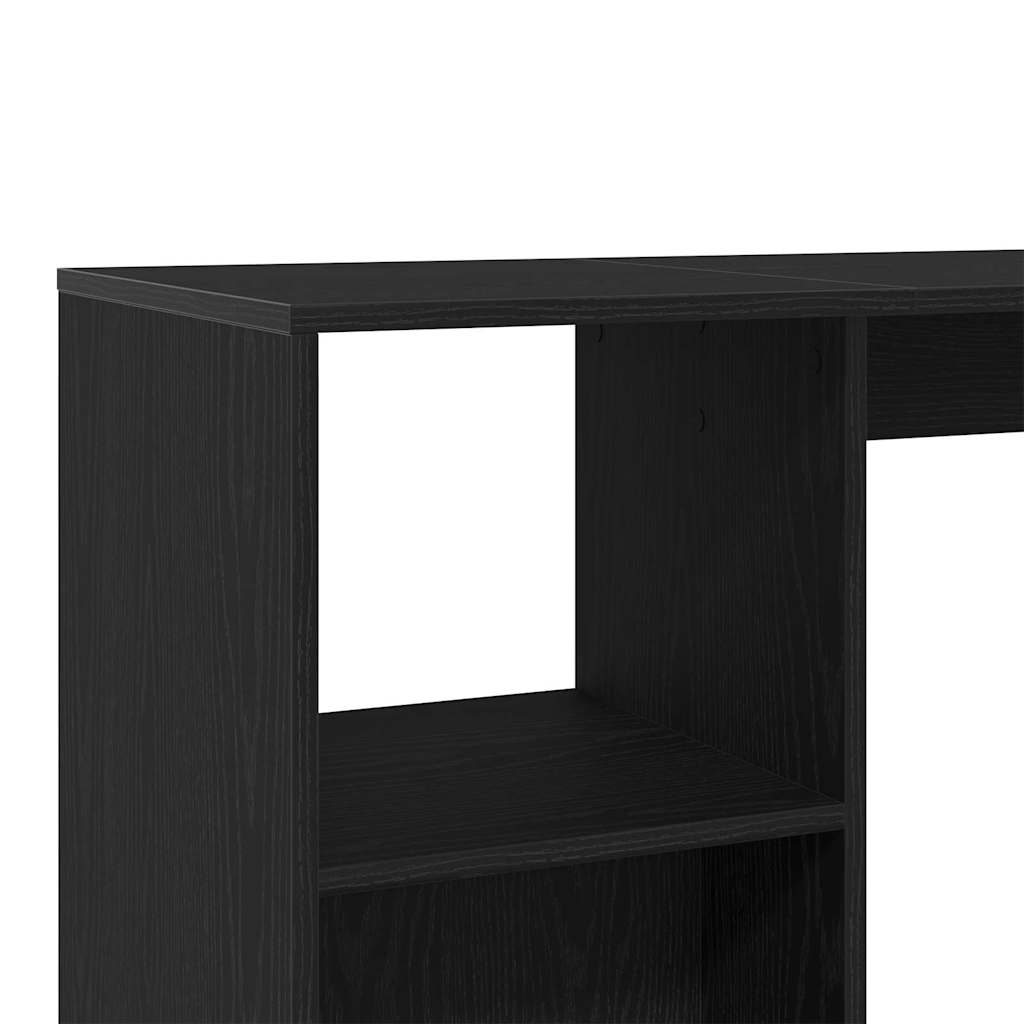 Bar Table Black Oak 124 x 46 x 103.5 cm Engineered Wood