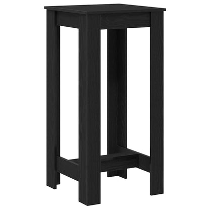 Bar Table Black Oak 51 x 50 x 103.5 cm Engineered Wood