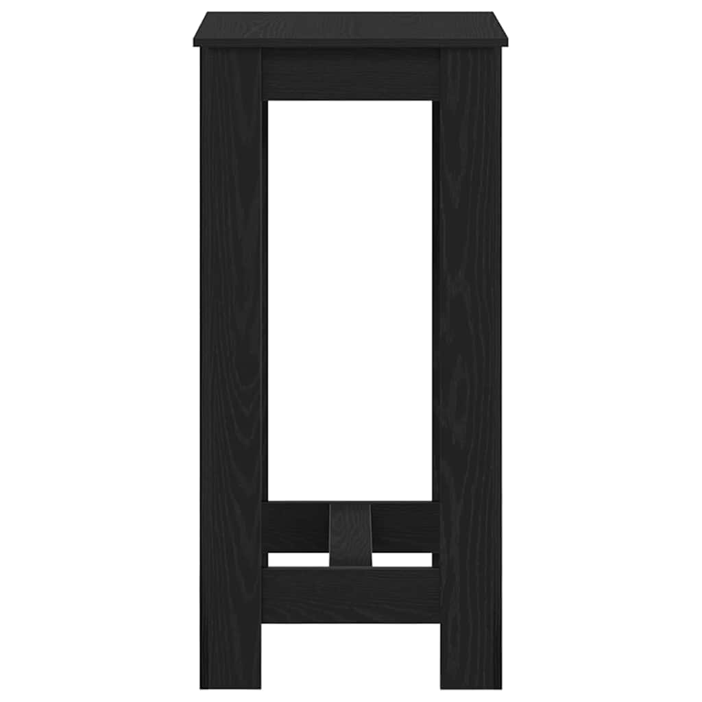 Bar Table Black Oak 51 x 50 x 103.5 cm Engineered Wood