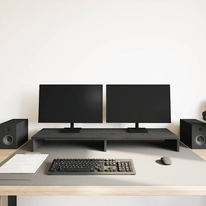 Monitor Stand Black Oak 100x27x10 cm Engineered Wood