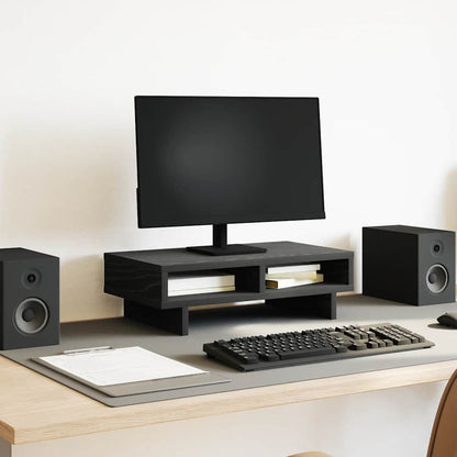 Monitor Stand Black Oak 50x27x15 cm Engineered Wood