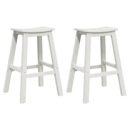 Bar Stool 2 pcs White 52 x 43 x 73.5cm HDPE