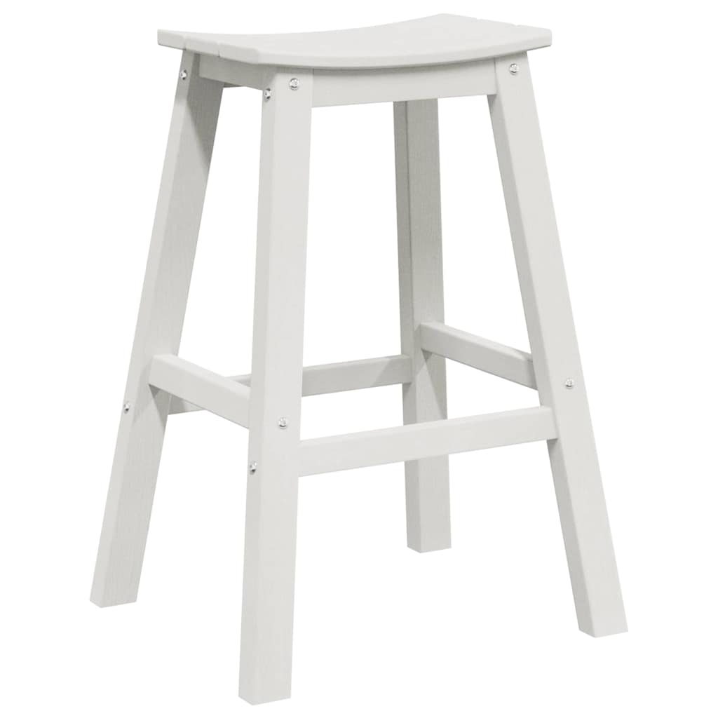 Bar Stool 2 pcs White 52 x 43 x 73.5cm HDPE