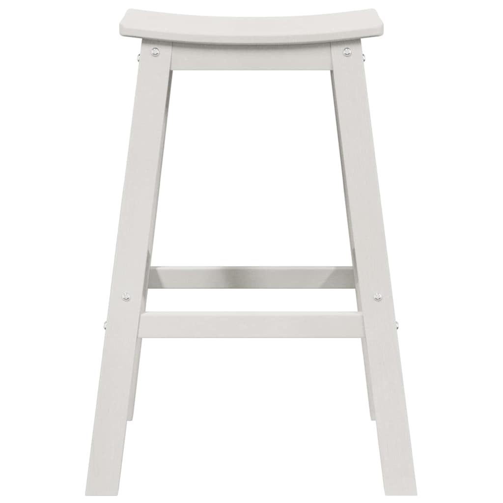Bar Stool 2 pcs White 52 x 43 x 73.5cm HDPE