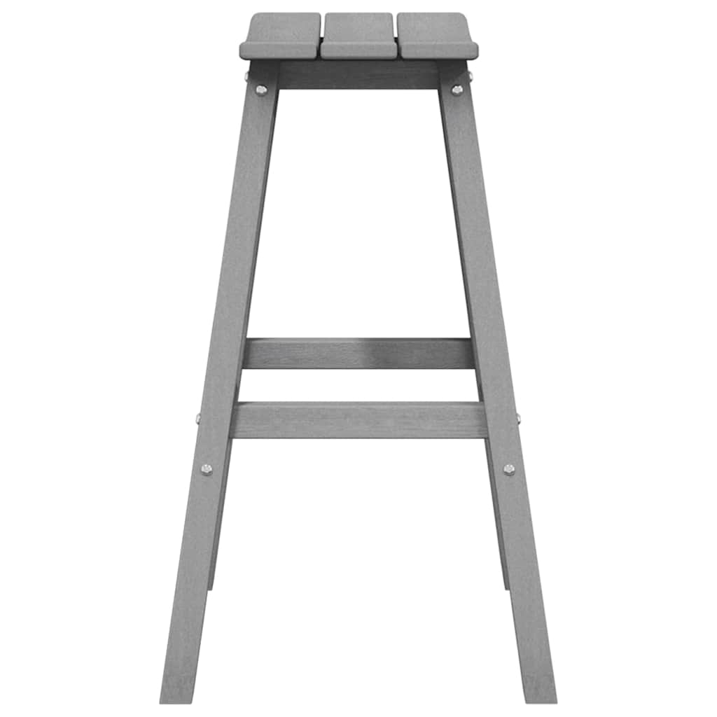 Bar Stool 2 pcs Light Grey 52 x 43 x 73.5cm HDPE