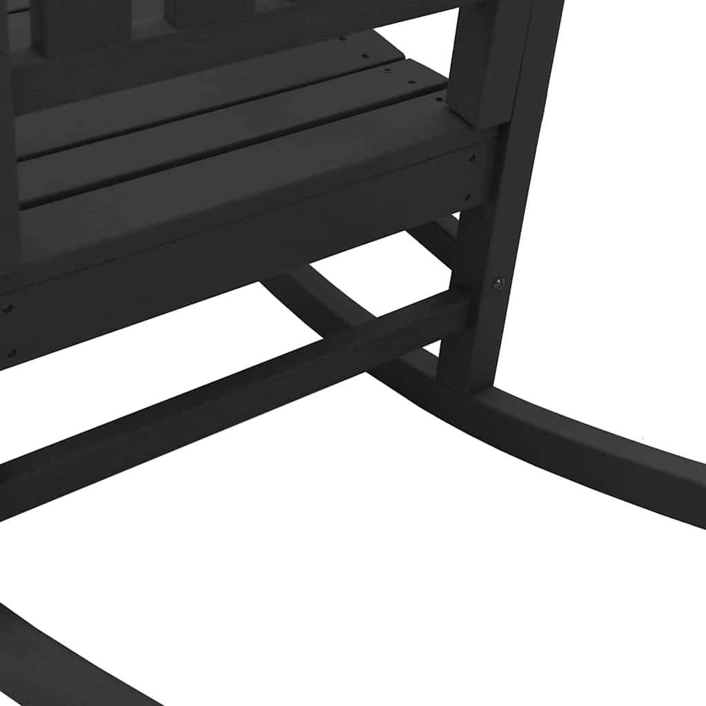 Garden Rocking Chair Black 92 x 70 x 108cm HDPE