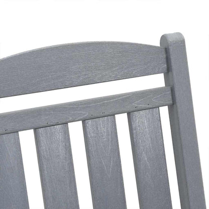 Garden Rocking Chair Light Grey 92 x 70 x 108cm HDPE